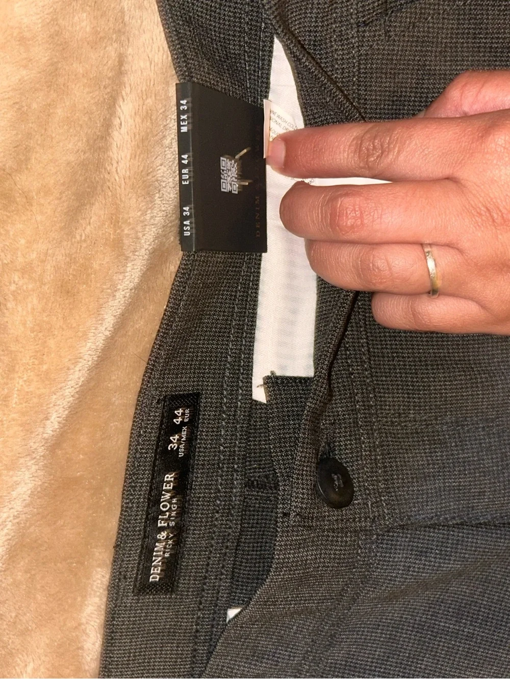 Denim & Flower Charcoal Gray Dress Pants